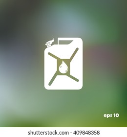 fuel jerrycan icon, vector