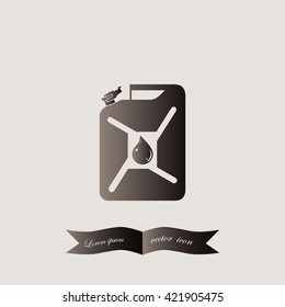 fuel jerrycan icon, vector