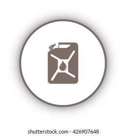 fuel jerrycan icon, vector