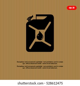 fuel jerrycan icon, vector