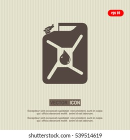 fuel jerrycan icon, vector