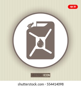 fuel jerrycan icon, vector