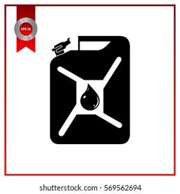 fuel jerrycan icon, vector