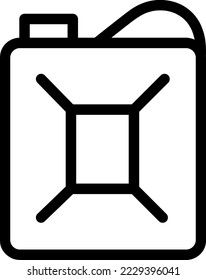 Fuel jerrycan line icon. linear style sign for mobile concept and web design. Gasoline canister outline vector icon..eps