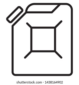 fuel jerrycan line vector icon design