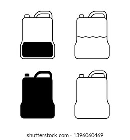 Fuel jerrycan vector icon on white background isolated. EPS 10