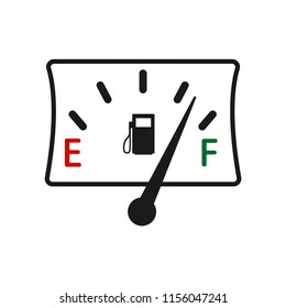 Fuel level icon isolated on white background. Gas icon. Vector illustration.