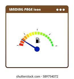 fuel level sensor in the tank, landing page icon