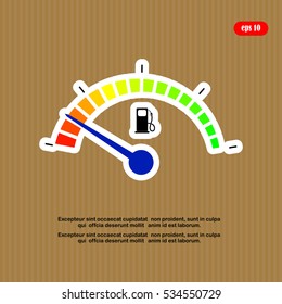 fuel level sensor in the tank, vector