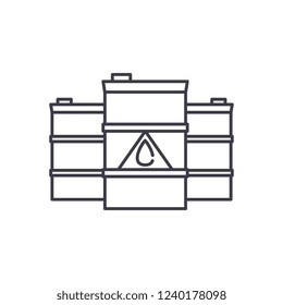 Fuel line icon concept. Fuel vector linear illustration, symbol, sign