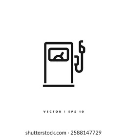 Fuel Line Icon. Editable Stroke