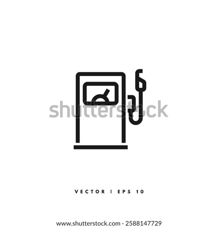 Fuel Line Icon. Editable Stroke