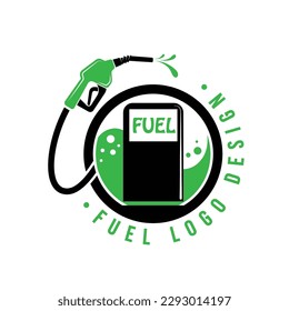 Fuel Logo Design gas, Petrol, Oil Vector Illustration