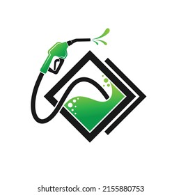 fuel logo with eco friendly concept