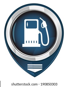 Fuel. Map pointer. Vector illustration.
