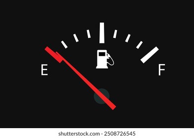 Fuel Meter in Economy, Gas Fuel Tank meter, Fuel Indicator, oil measure, Oil Dashboard 