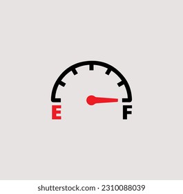 Fuel meter gas icon,gauge gas tank car control sensor vector illustration flat design isolated on background