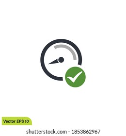ilustración de icono de contador de combustible elemento de diseño simple logotipo de vector