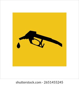Ícone do bocal de combustível no quadrado amarelo