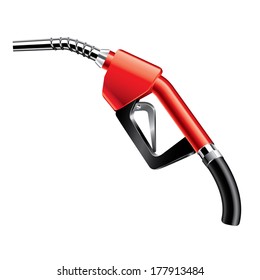 Fuel Nozzle Isolated On White Photo-realistic Vector Illustration