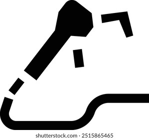 Ilustración de diseño de icono de Vector de boquilla de combustible