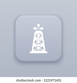 Fuel, Oil button, best vector on a gray background