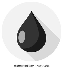 fuel oil drop flat design icon