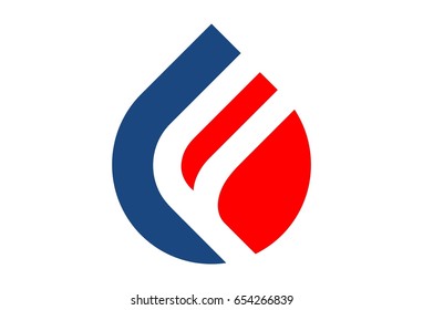 Fuel Oil Flame Logo Vector