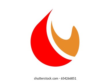 Fuel Oil Flame Logo Vector