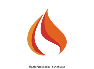 Fuel Oil Flame Logo Vector