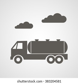 Fuel, Oil, Gas, Water Truck Icon (vector)