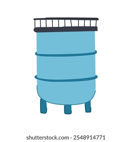 fuel oil tank storage cartoon. container capacity, underground aboveground, double wall fuel oil tank storage sign. isolated symbol vector illustration