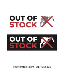 Fuel Out of Stock Banner or Poster Design
