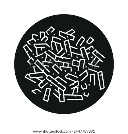 Fuel pellets line black icon. Sign for web page, mobile app, button, logo. Vector isolated button. Editable stroke.