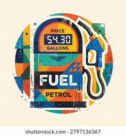 Fuel petrol gas pump station display