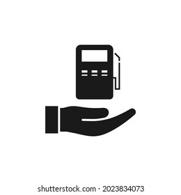 Fuel, petrol pump icon flat style isolated on white background. Vector illustration
