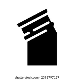 vector de icono de glifo de gasoducto de combustible. señal del gasoducto de combustible. ilustración de símbolo aislado