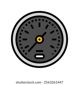 fuel pressure gauge color icon vector. fuel pressure gauge sign. isolated symbol illustration