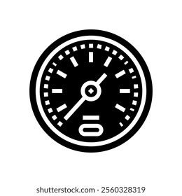 fuel pressure gauge glyph icon vector. fuel pressure gauge sign. isolated symbol illustration