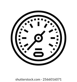 fuel pressure gauge line icon vector. fuel pressure gauge sign. isolated contour symbol black illustration