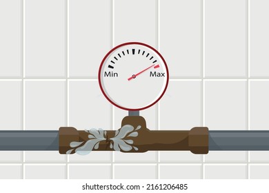 fuel pressure sensor at maximum pressure value indicator