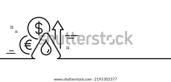 Fuel prices line icon.\
Petrol price sign. Diesel rate symbol. Minimal line illustration\
background. Fuel price line icon pattern banner. White web template\
concept. Vector