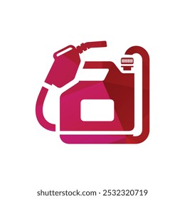 Ilustração do vetor do ícone da bomba de combustível e do recipiente de combustível