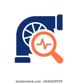 Fuel pump diagnostics icon on white background. Vector illustration.