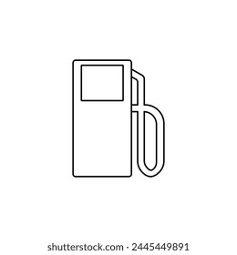 Fuel pump with hose icon isolated on white background. Public information symbol modern, simple, vector, icon for website design, mobile app, ui. Vector Illustration