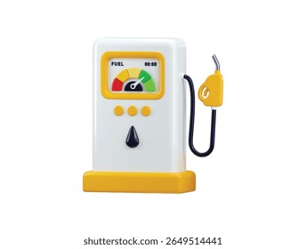 Fuel pump icon 3d render concept of Gas Pump, Green Energy, Clean Energy, Environmental Alternative Energy icon vector illustration