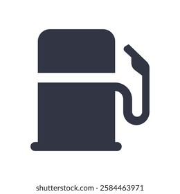 Fuel Pump Icon Black and White Vector Graphic