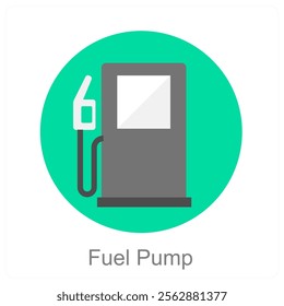 Fuel Pump and pump icon concept