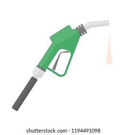 Fuel pump icon in flat style. Petrol or Gas station sign. Gasoline pump nozzle isolated on white background. Vector illustration. EPS 10. 