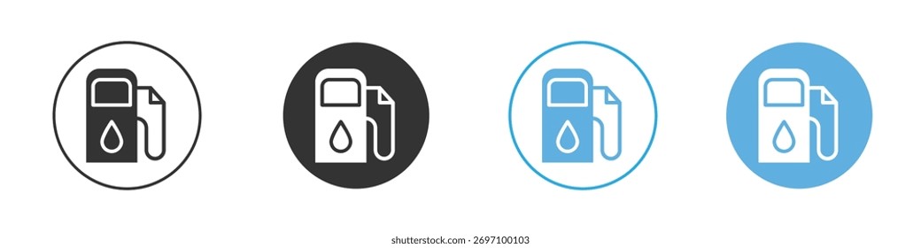 Icono de la bomba de combustible. Plantilla de diseño de iconos gráficos
